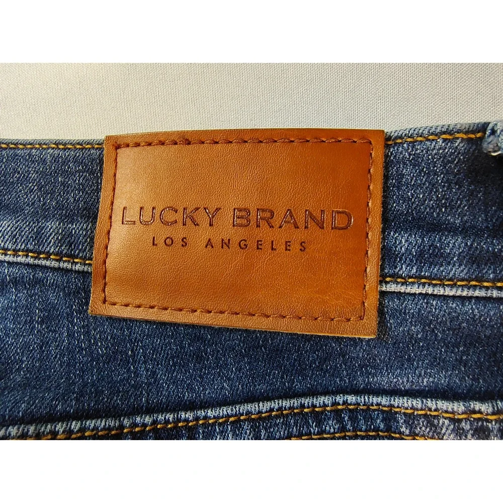 Lucky Brand 121 Slim Straight Mens Jeans 29x32 Dark Wash Blue Denim Stretch